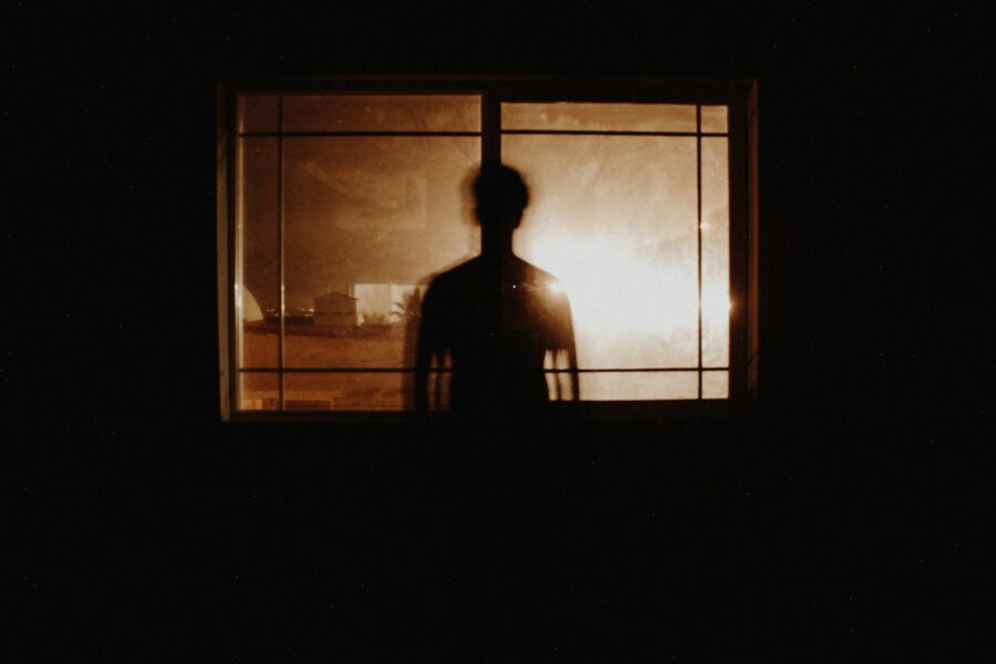 Sunrise window silhouette