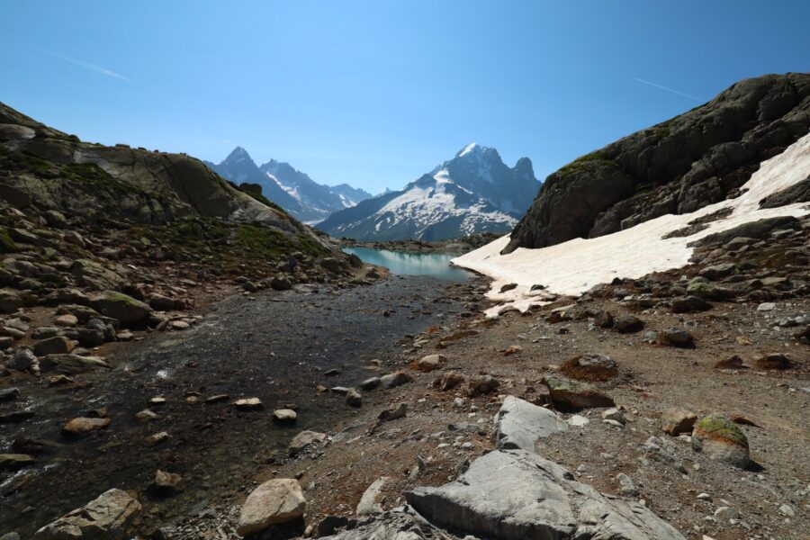 Mountain glacier valley
