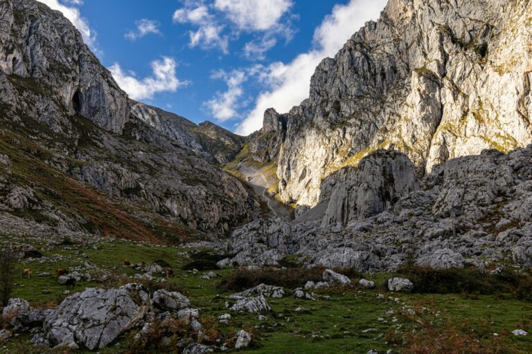 Glacial moraine boulders