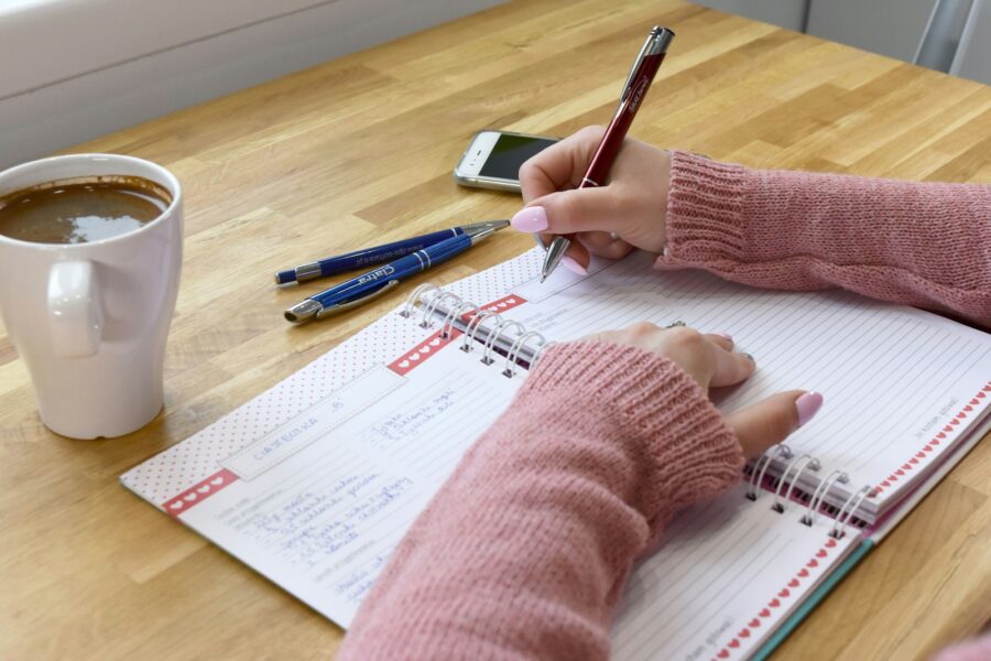 Person writing habit