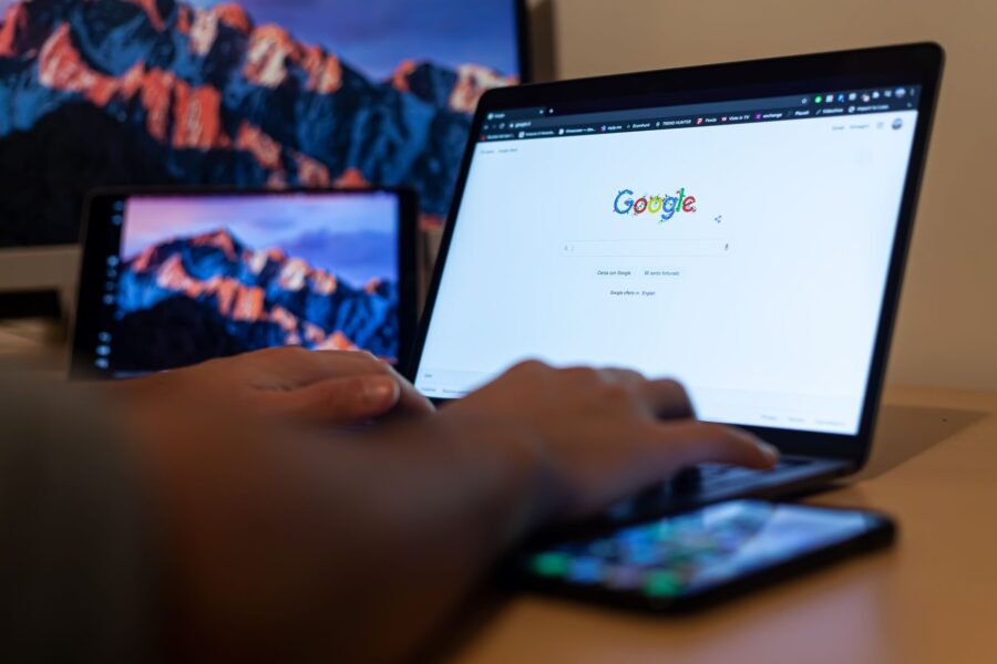 Person using laptop
