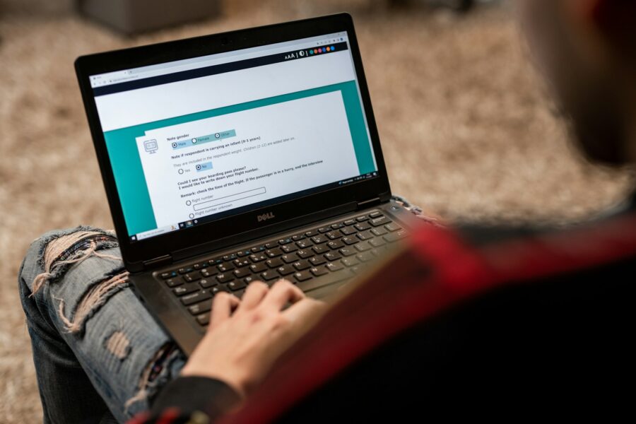 Student researcher laptop