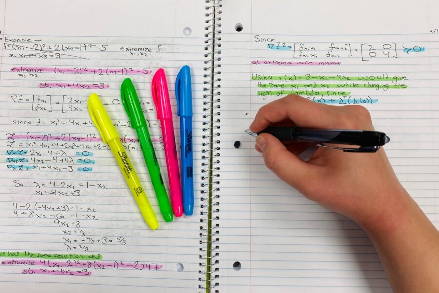 Student desk notebook