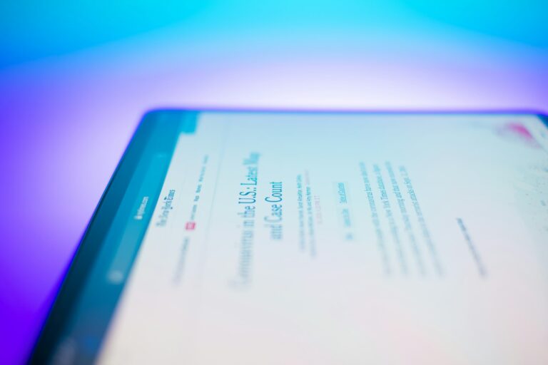 Closeup screen text