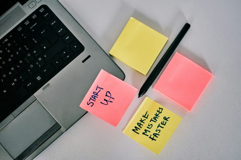 Sticky notes handwriting