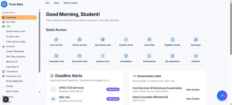 Online course interface