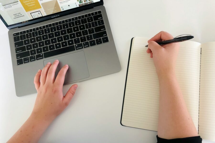 Student writing term