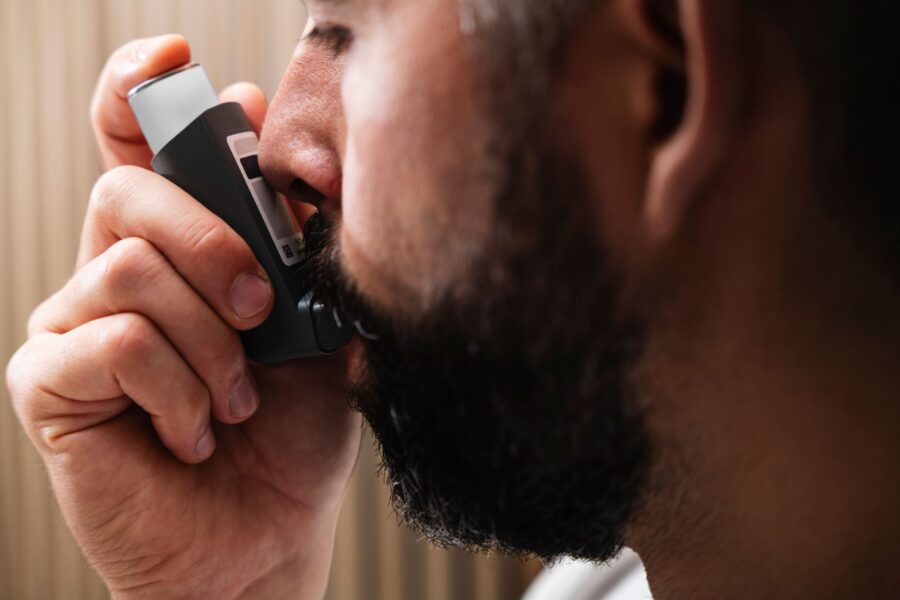 Human nose close