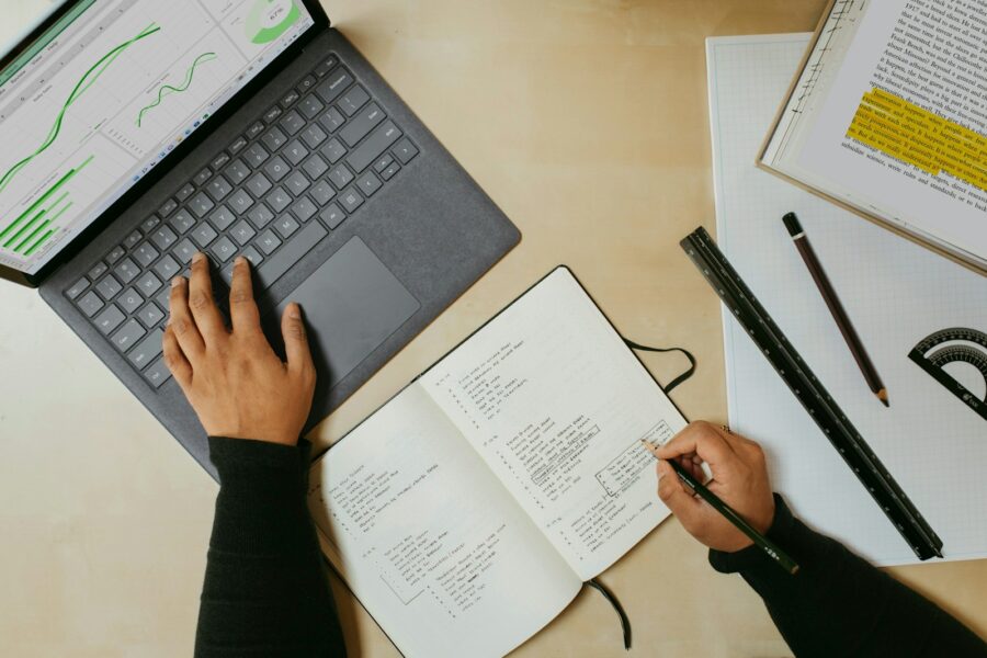 Student desk laptop