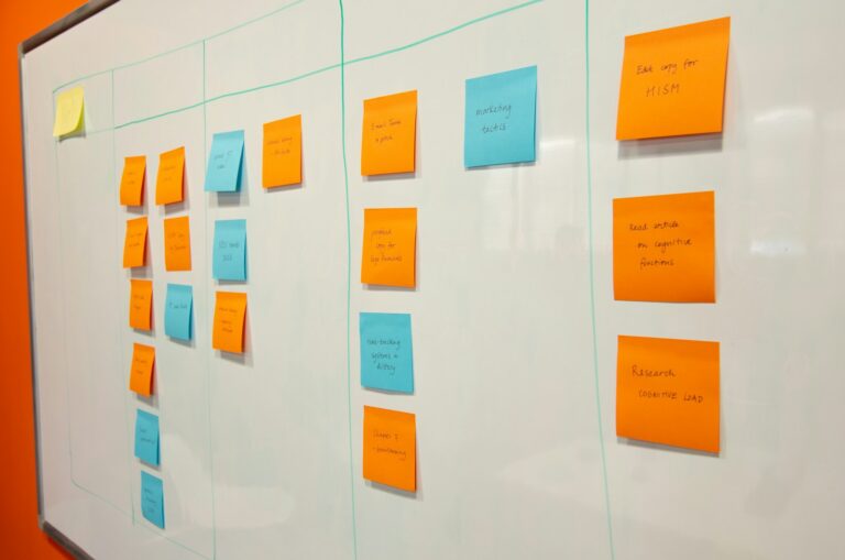 Sticky notes whiteboard