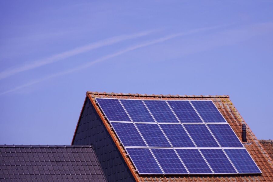 Solar panels rooftop