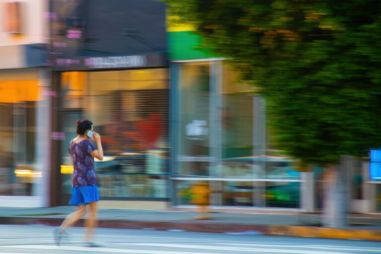 Person walking city