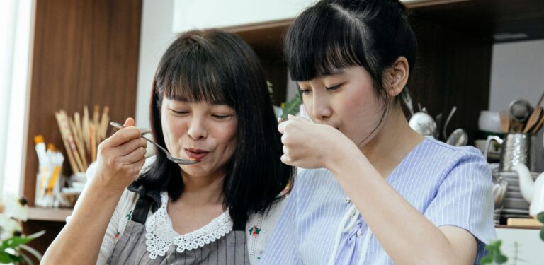 Person tasting food