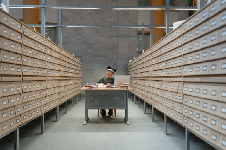 University library desk