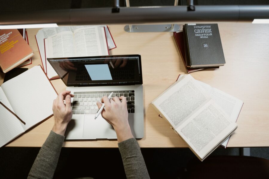 Person laptop academic