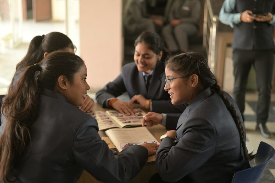 University students discussing