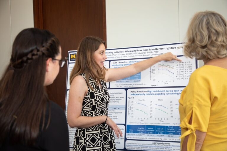 University researcher explaining