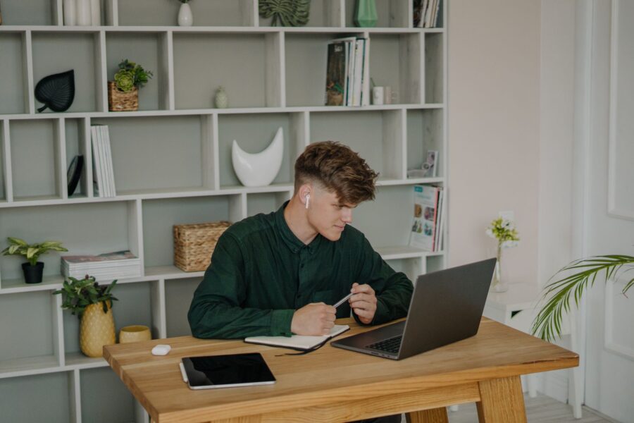 Person using laptop