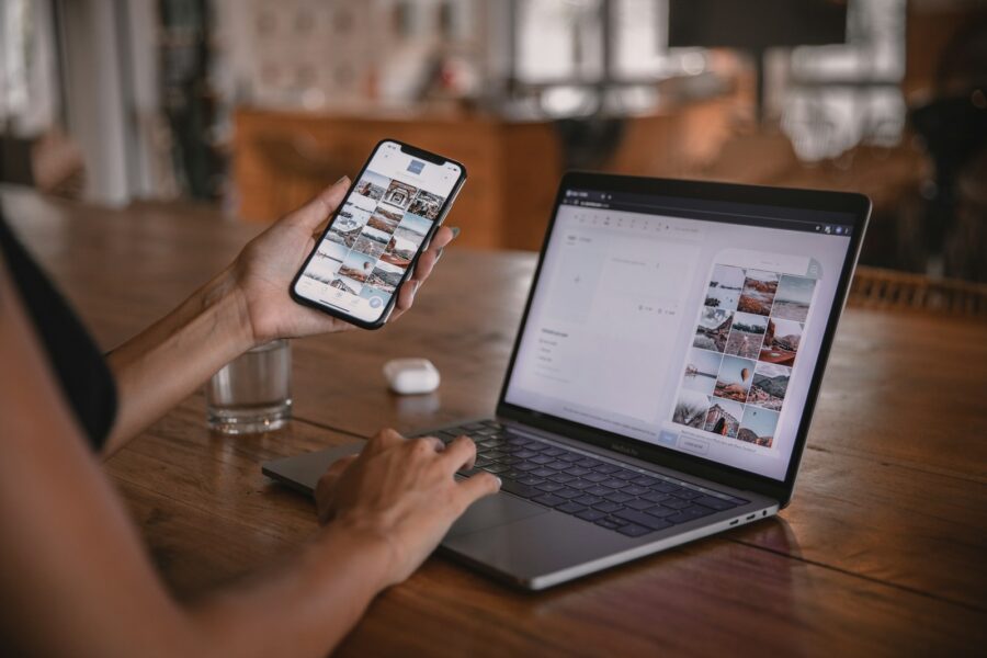 Person using laptop
