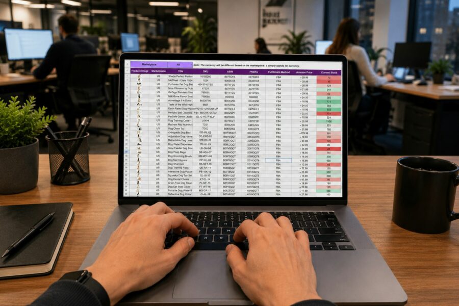 Laptop spreadsheet data