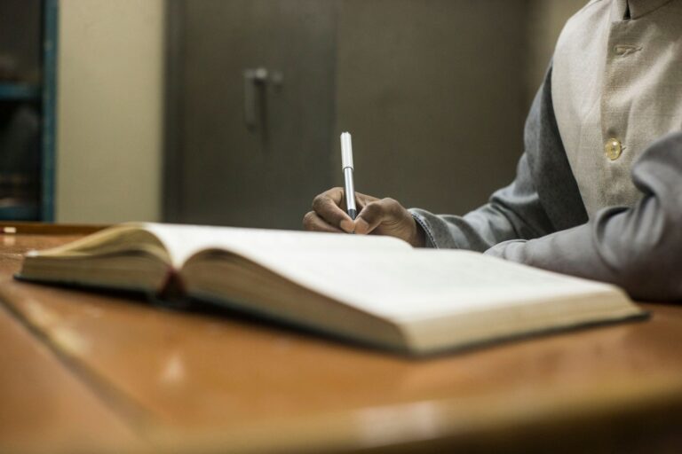 Closeup academic notebook