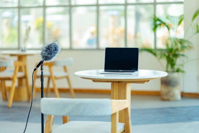 Meeting table laptop